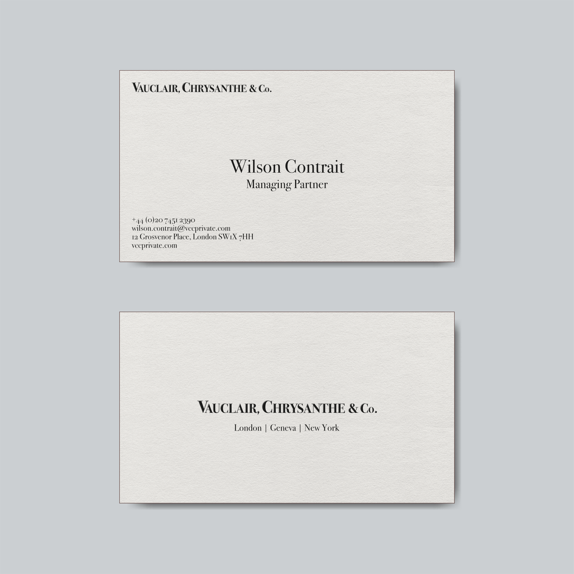 forenza studios, vauclair chrysanthe and co., campaign, banking, finance, stationery, design, layout