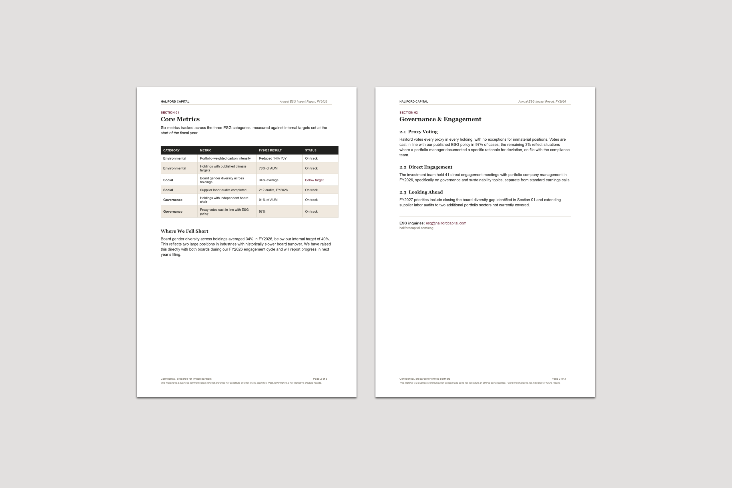forenza studios, haliford capital, campaign, beauty, business, stationery, design, layout, presentation design