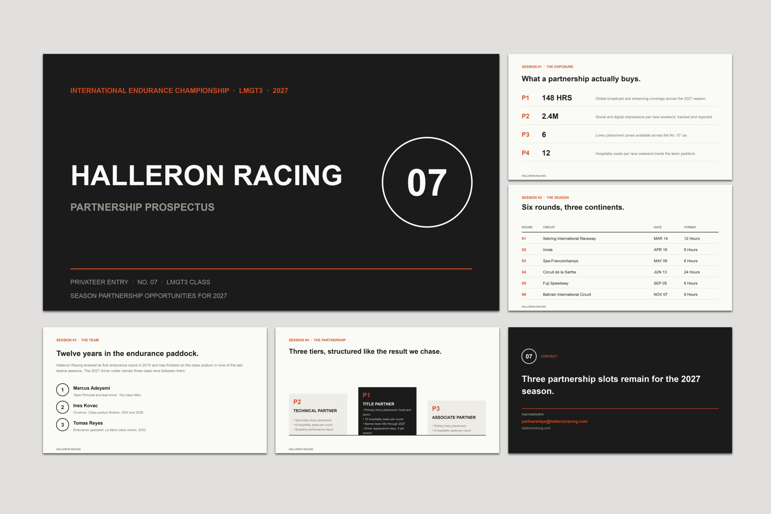 forenza studios, halleron racing, campaign, beauty, business, stationery, design, layout, presentation design
